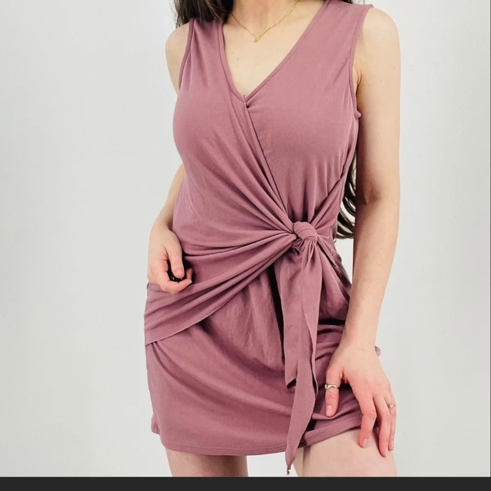 Anthropologie dress front tie knot wrap dress size medium soft girl,bohemian - Picture 2 of 11